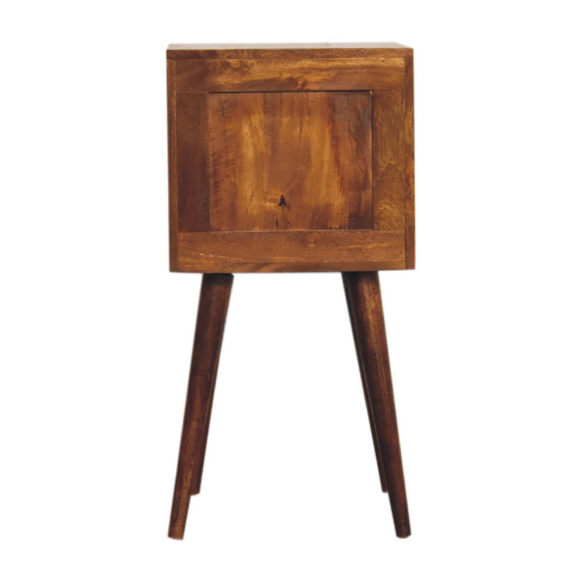 Mini Chestnut Cube 2 Drawer Bedside Table