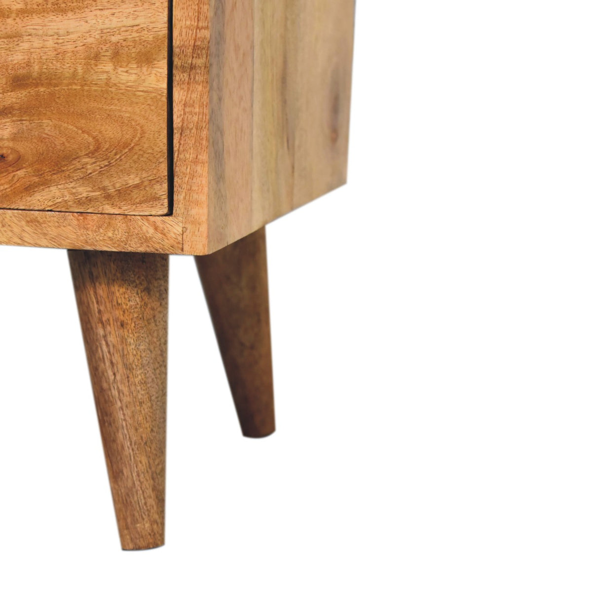 Mini Classic 2 Drawer Open Bedside Table Mango Wood