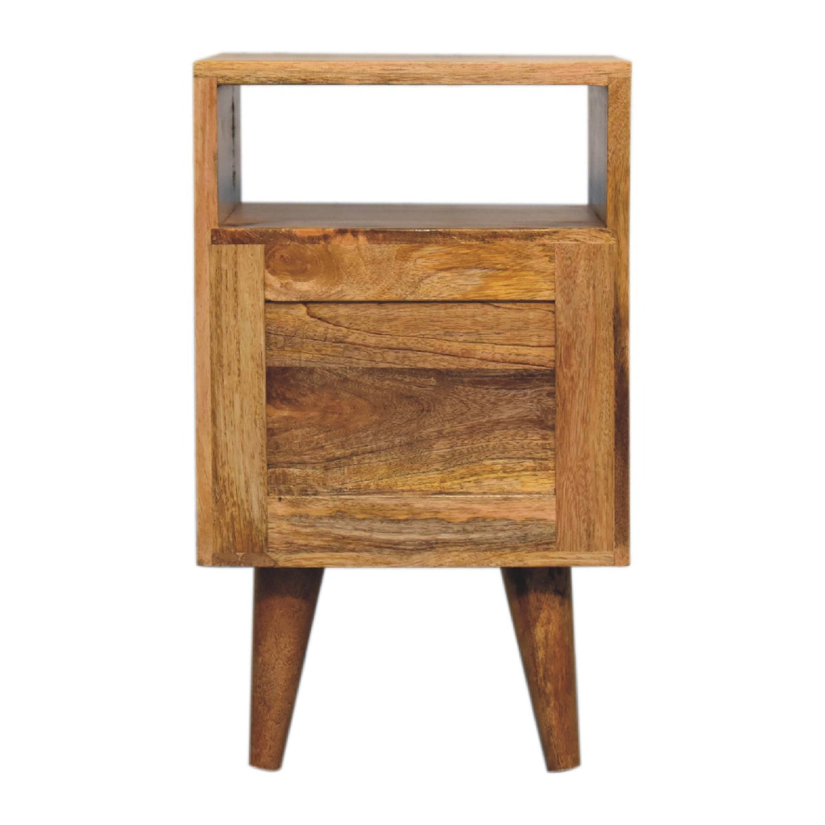 Mini Classic 2 Drawer Open Bedside Table Mango Wood