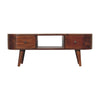 Open 2 Drawer Mango Wood TV Table Media Unit