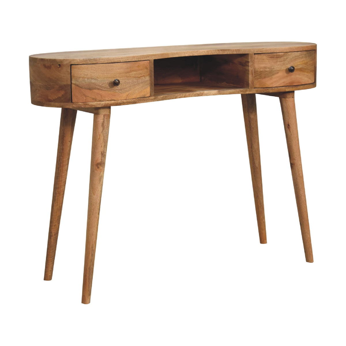 Wave 2 Drawer Mango Wood Writing Desk