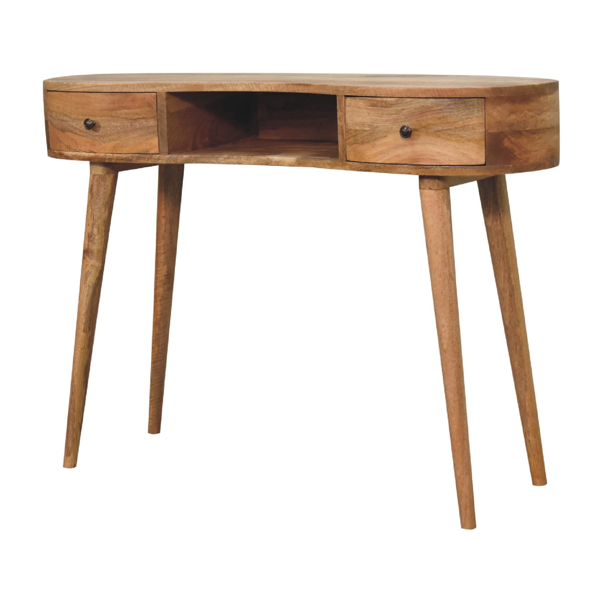 Wave 2 Drawer Mango Wood Writing Desk