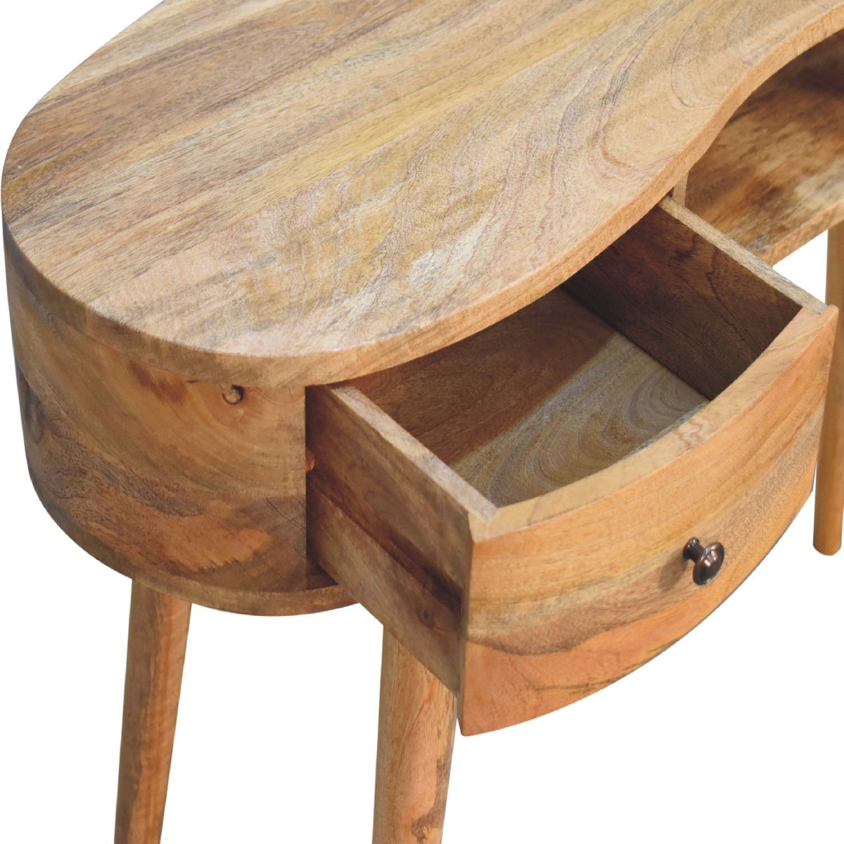 Wave 2 Drawer Mango Wood Writing Desk