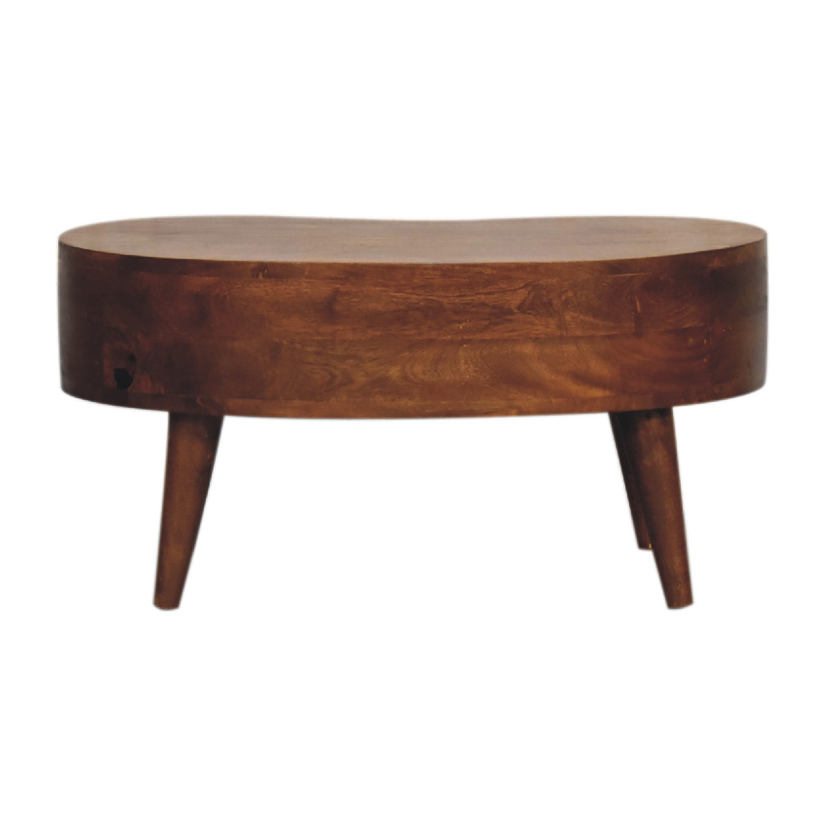 Mini Chestnut Wave Mango Wood Coffee Table