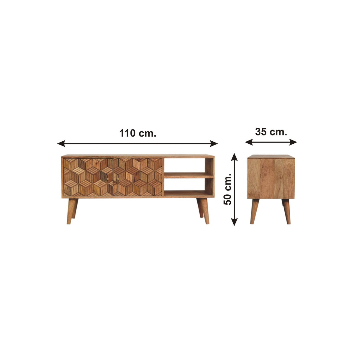 Cubana Mango Wood TV Stand Media Unit