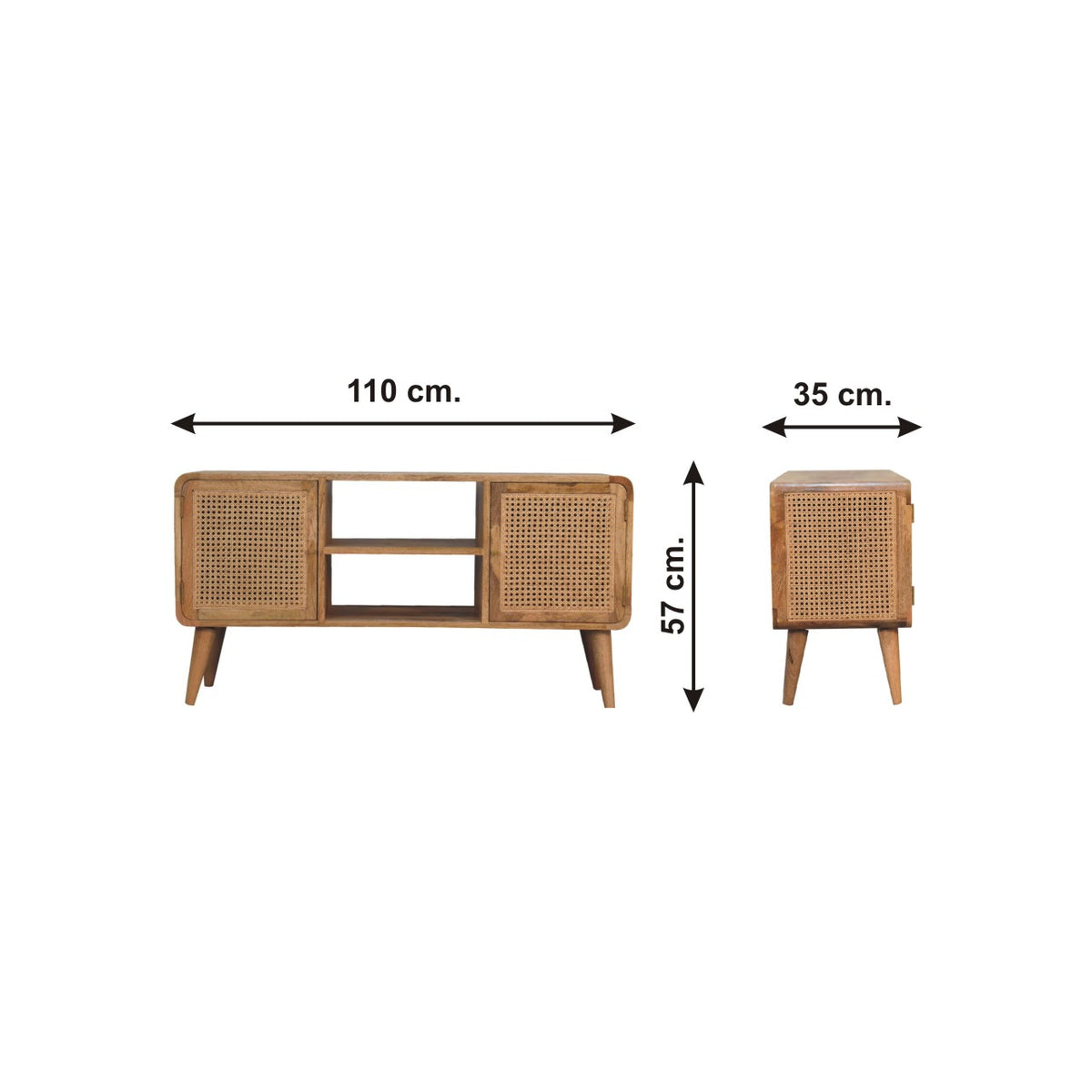 Larrisa Rattan & Mango Wood TV Media Unit