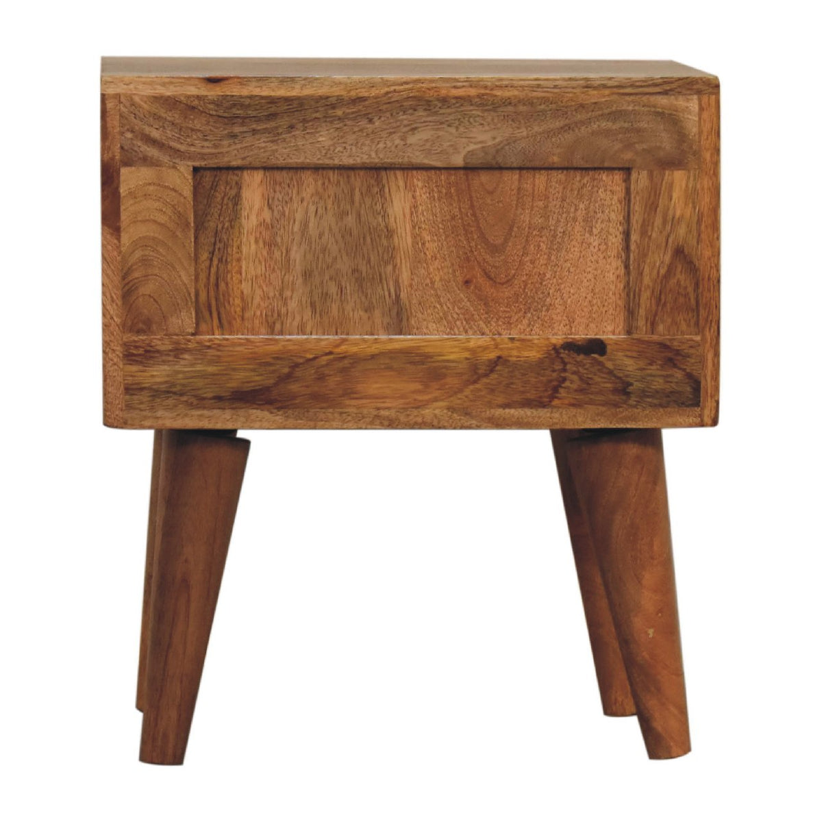 Mini Modern 2 Drawer Mango Wood Bedside Table