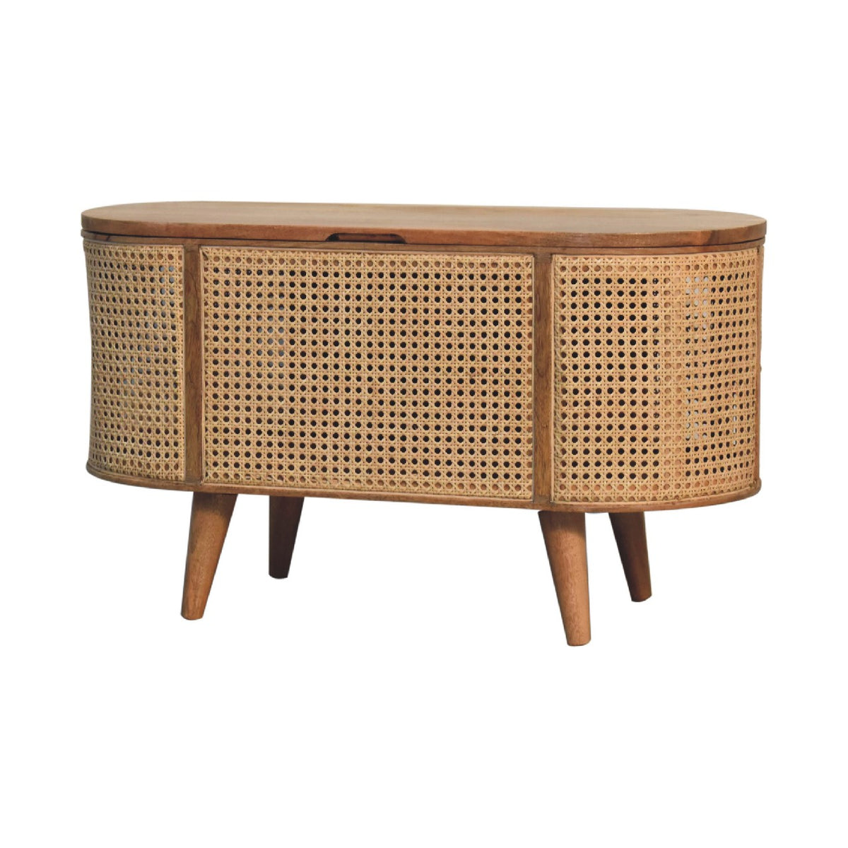 Larrisa Rattan and Mango Wood Storage Box