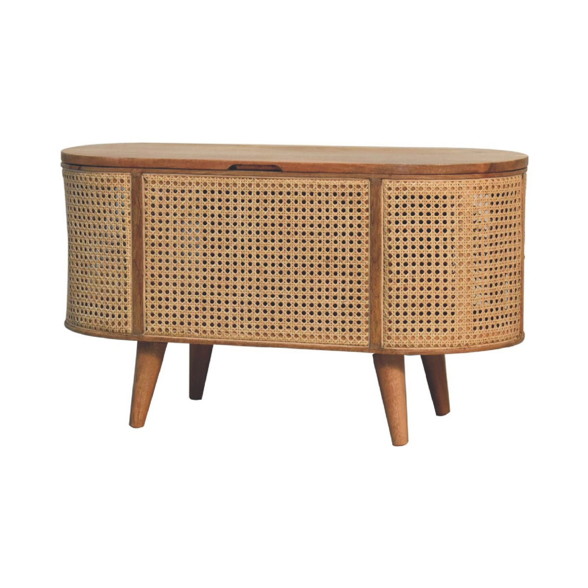 Larrisa Rattan and Mango Wood Storage Box