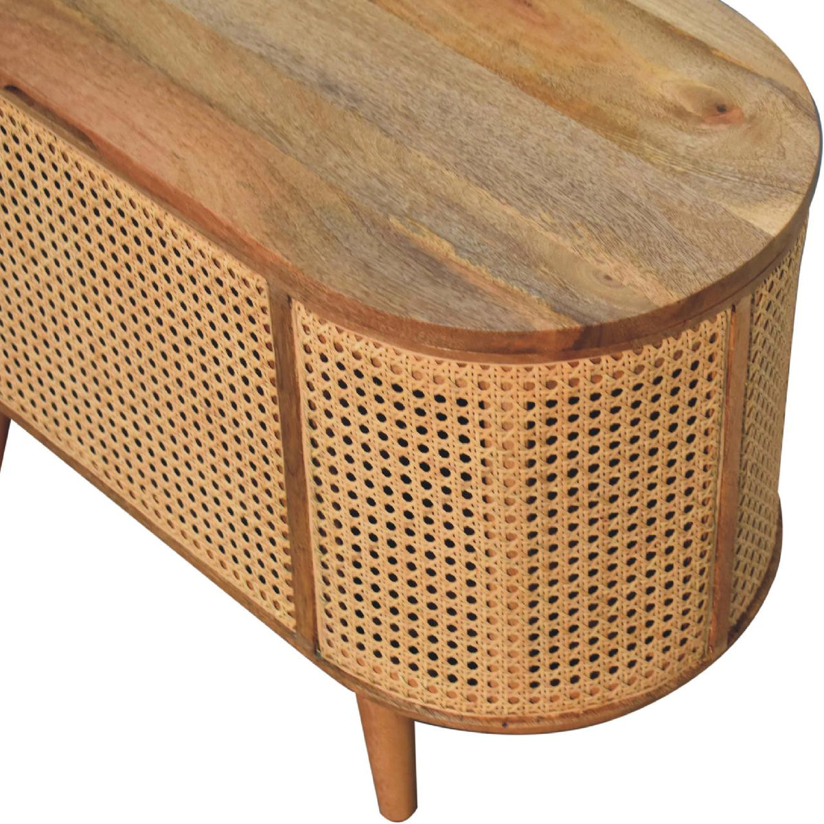 Larrisa Rattan and Mango Wood Storage Box