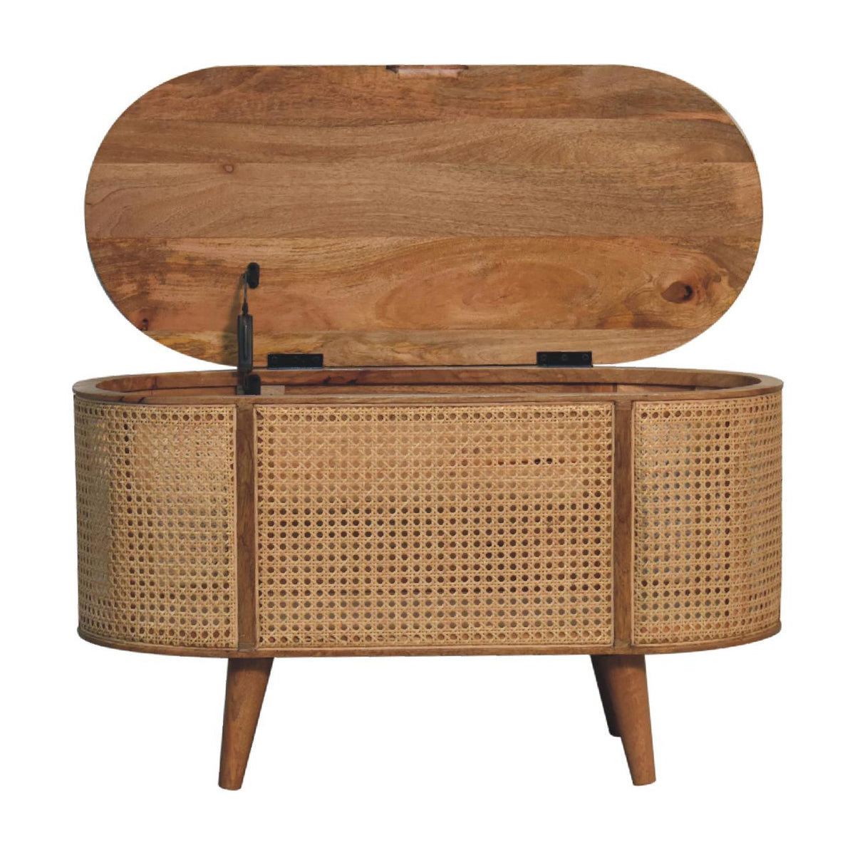 Larrisa Rattan and Mango Wood Storage Box