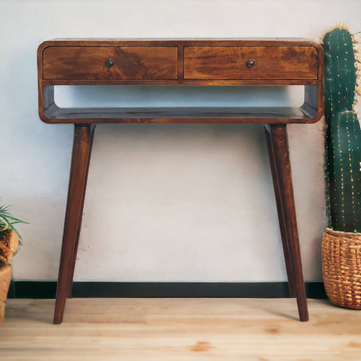 Sonata Chestnut Mango Wood Console