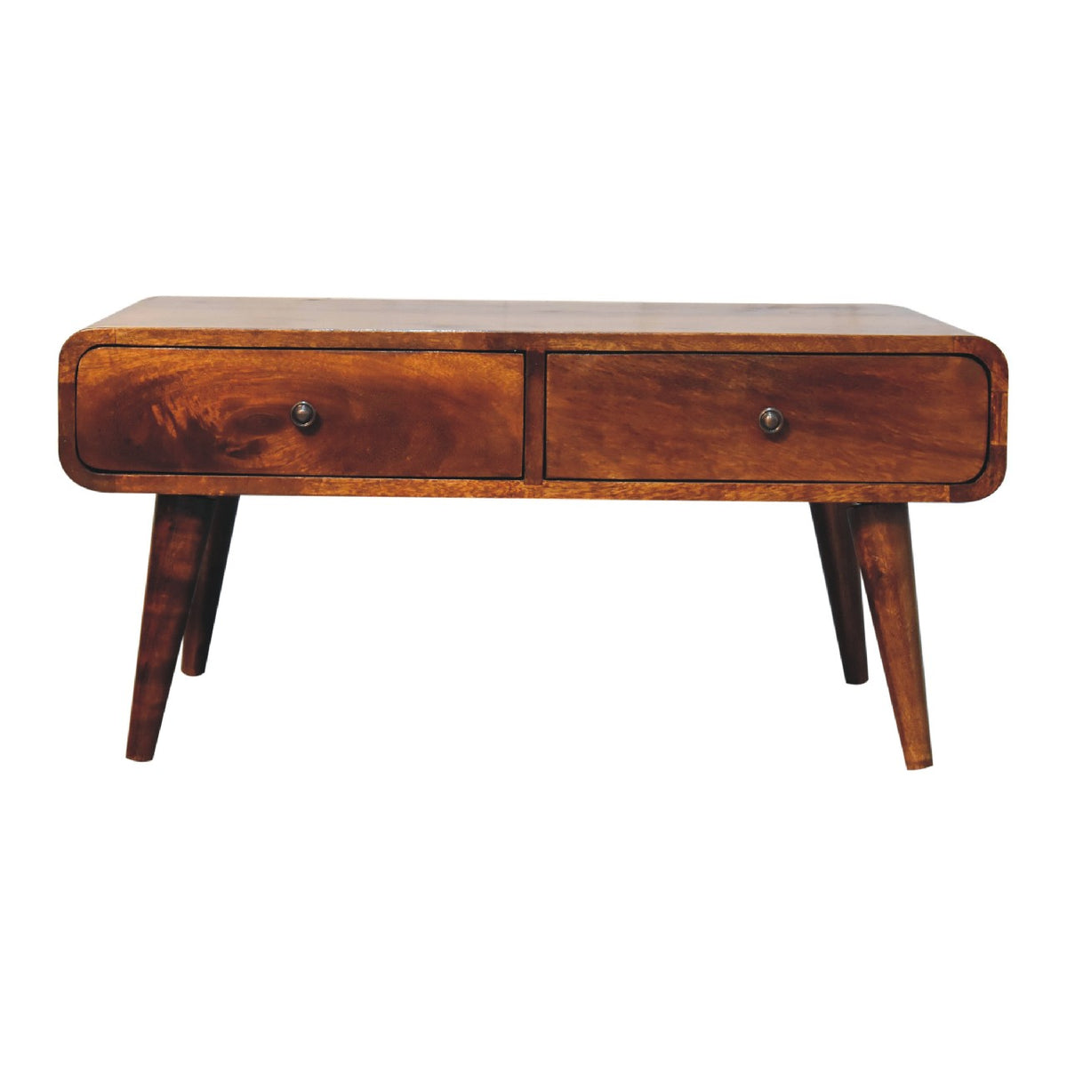 Sonata Mango Wood Coffee Table in Chestnut