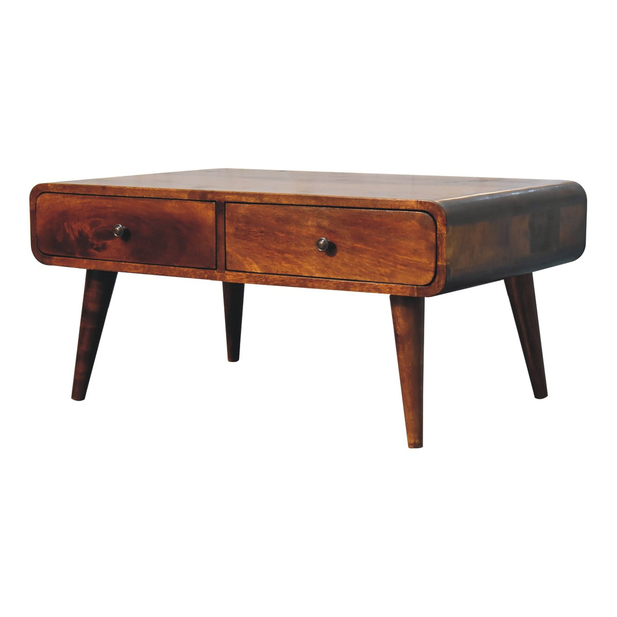 Sonata Mango Wood Coffee Table in Chestnut