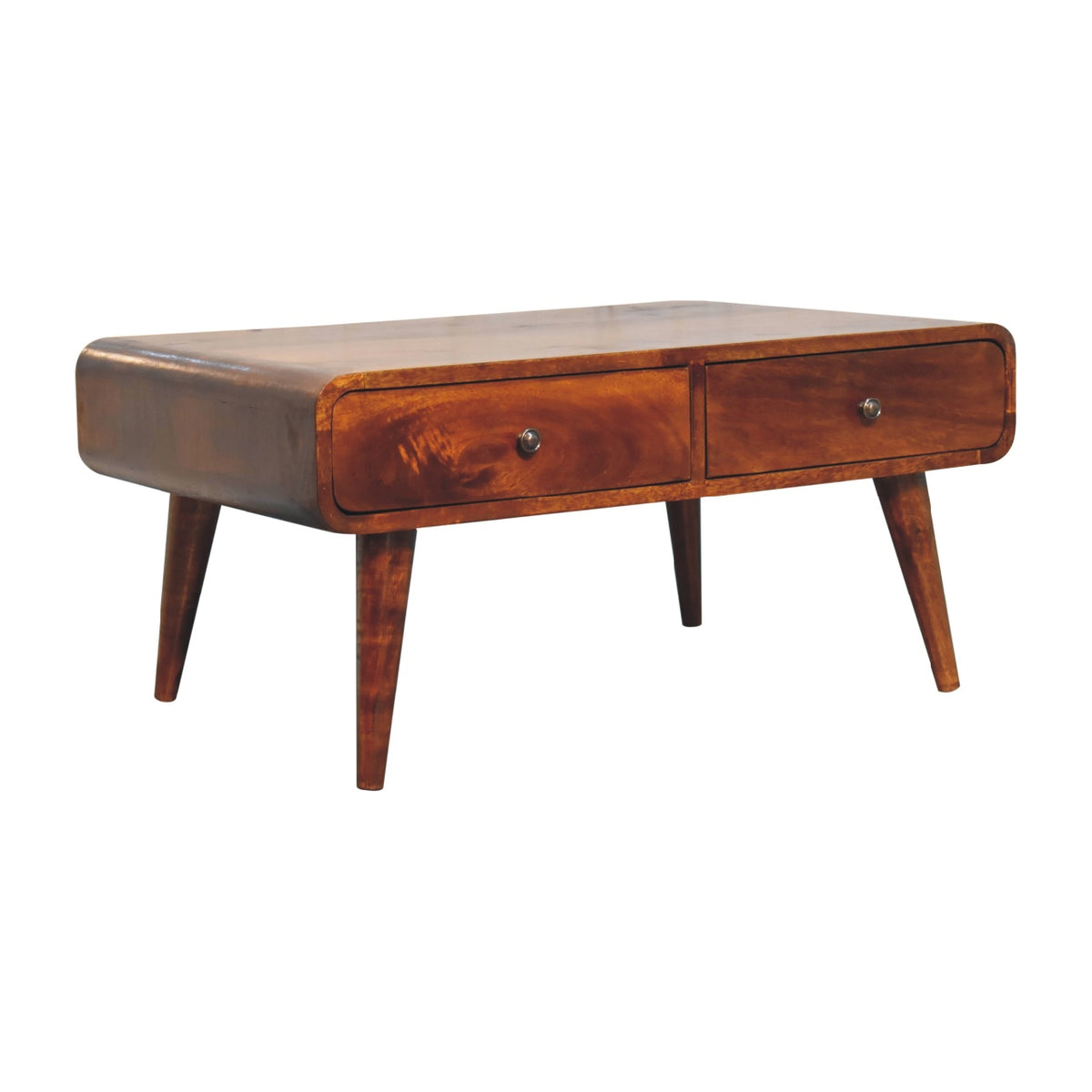 Sonata Mango Wood Coffee Table in Chestnut