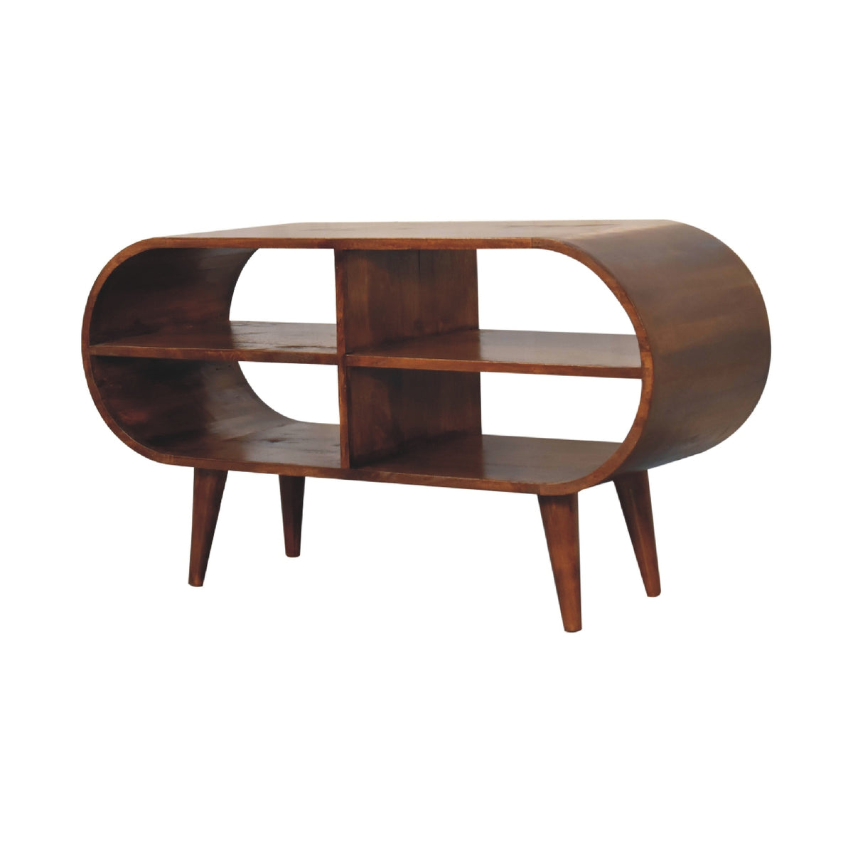 Moda Chestnut Mango Wood Media Unit