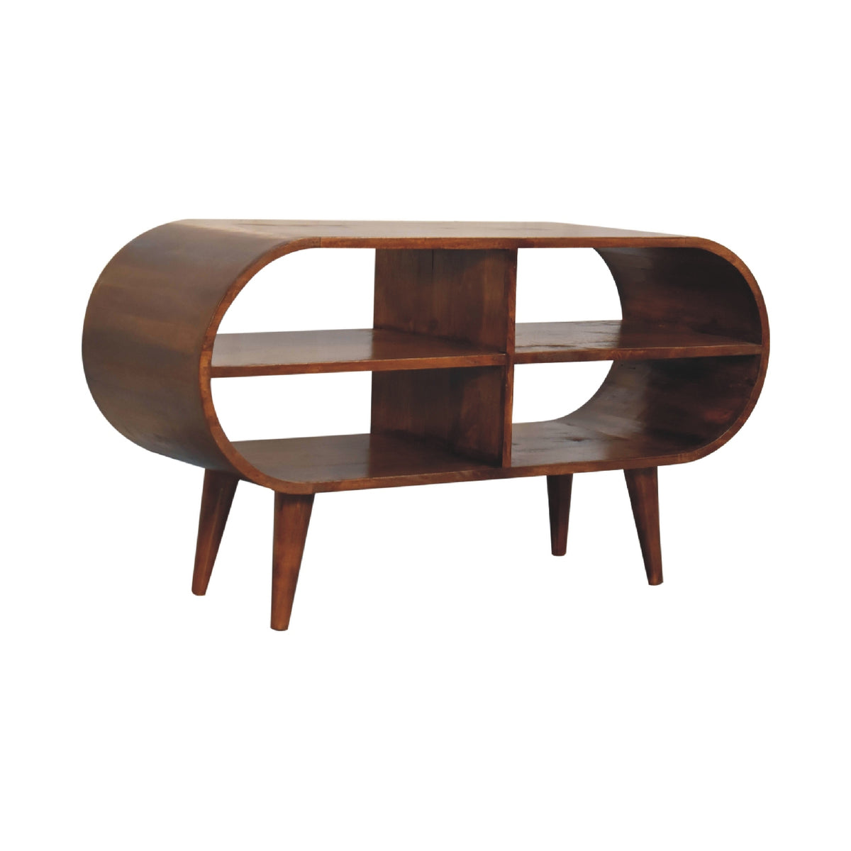 Moda Chestnut Mango Wood Media Unit