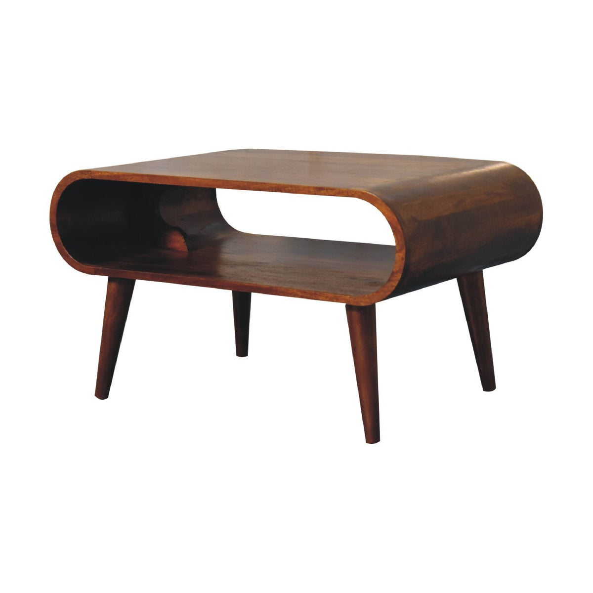 Open Mango Wood Coffee Table in Chestnut