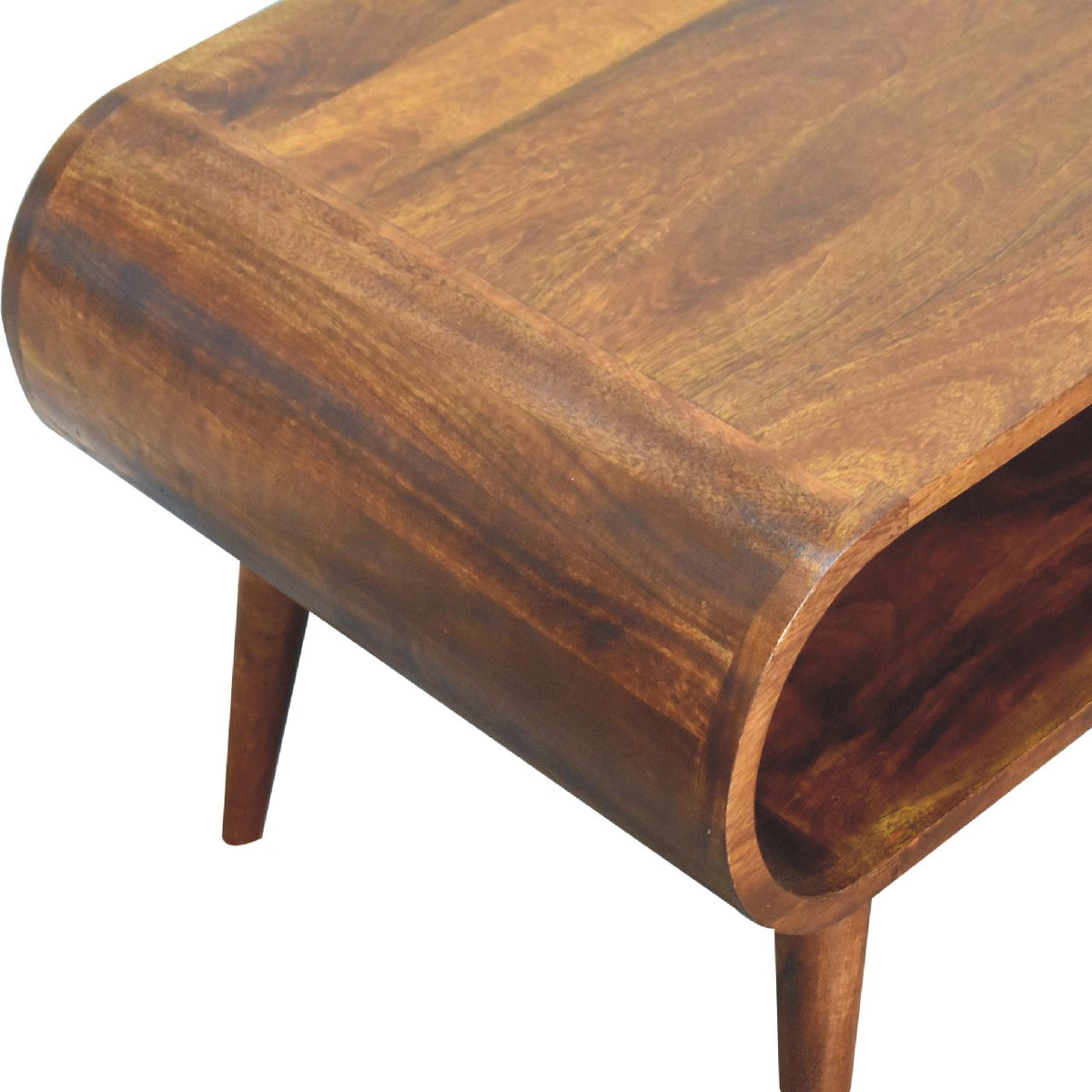 Open Mango Wood Coffee Table in Chestnut