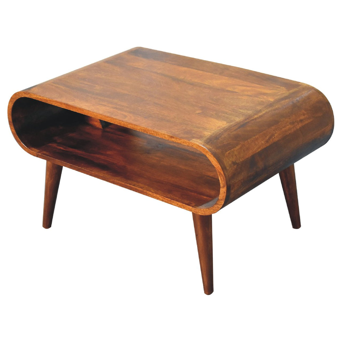 Open Mango Wood Coffee Table in Chestnut