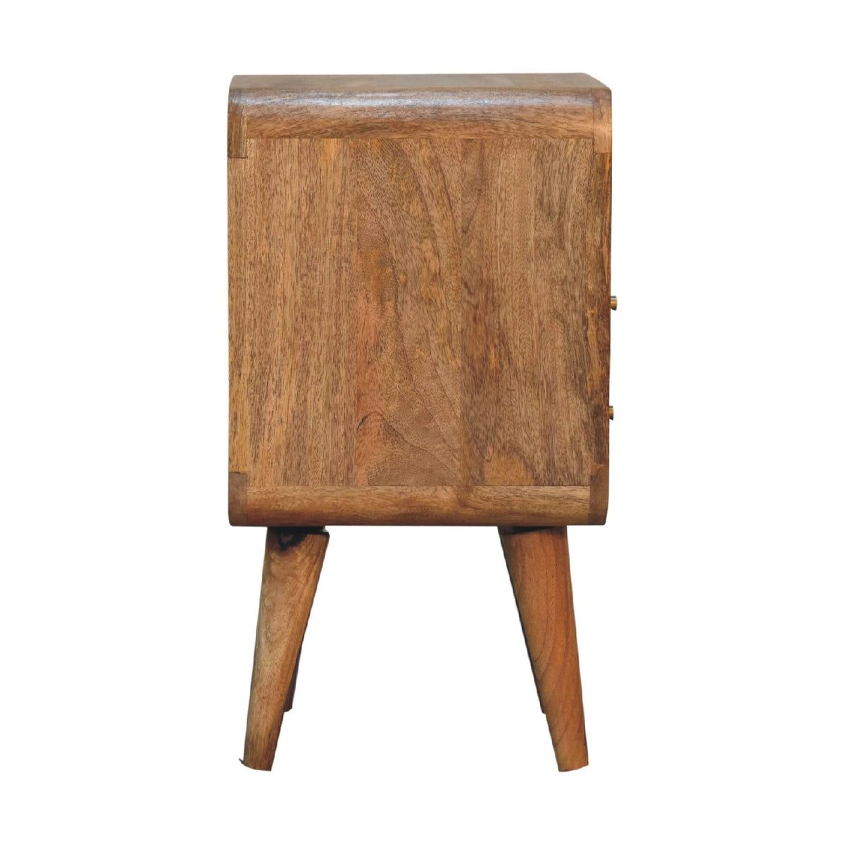 Mini Lille Curved Mango Wood Bedside Table