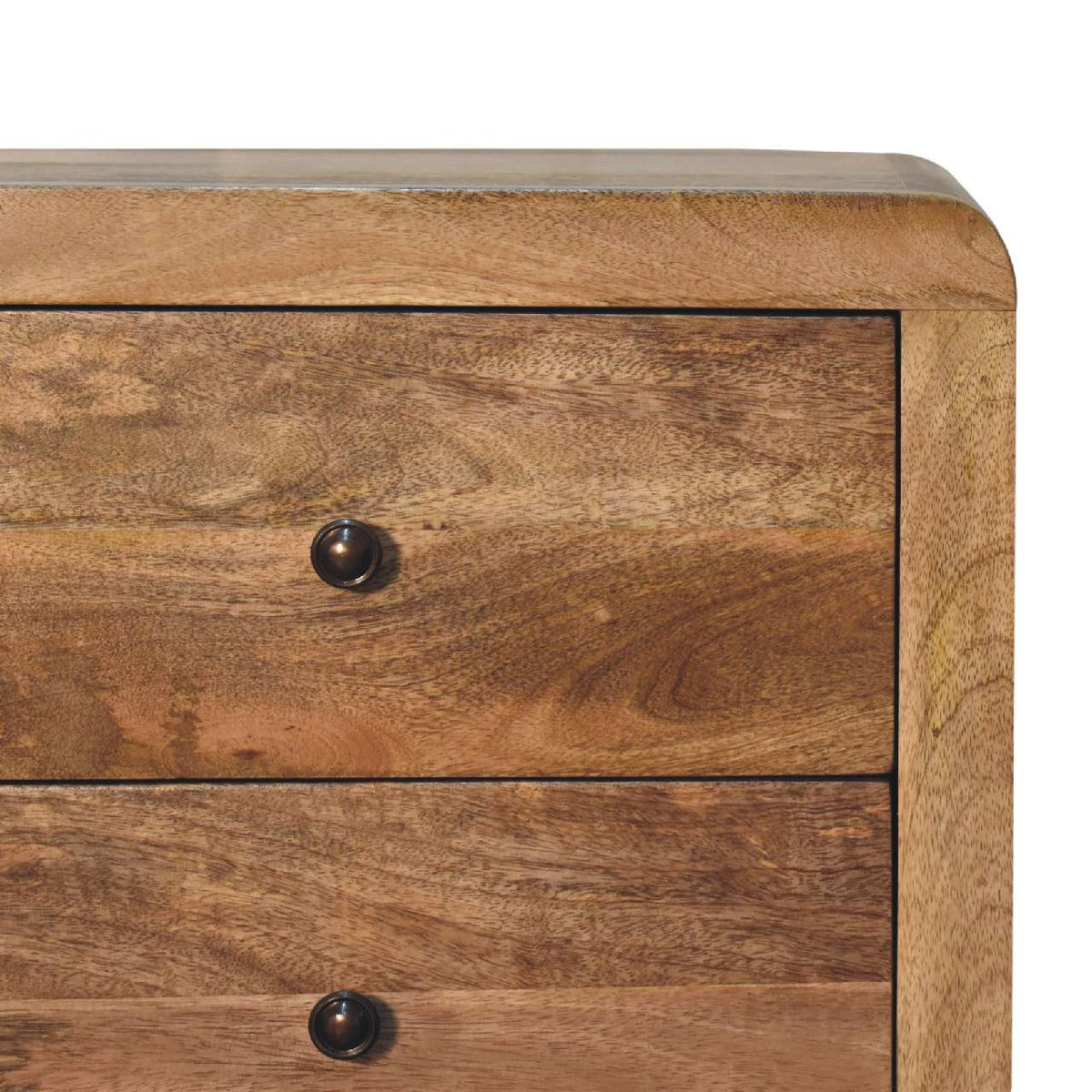 Aspen Mango Wood 3 Drawer Bedside Table