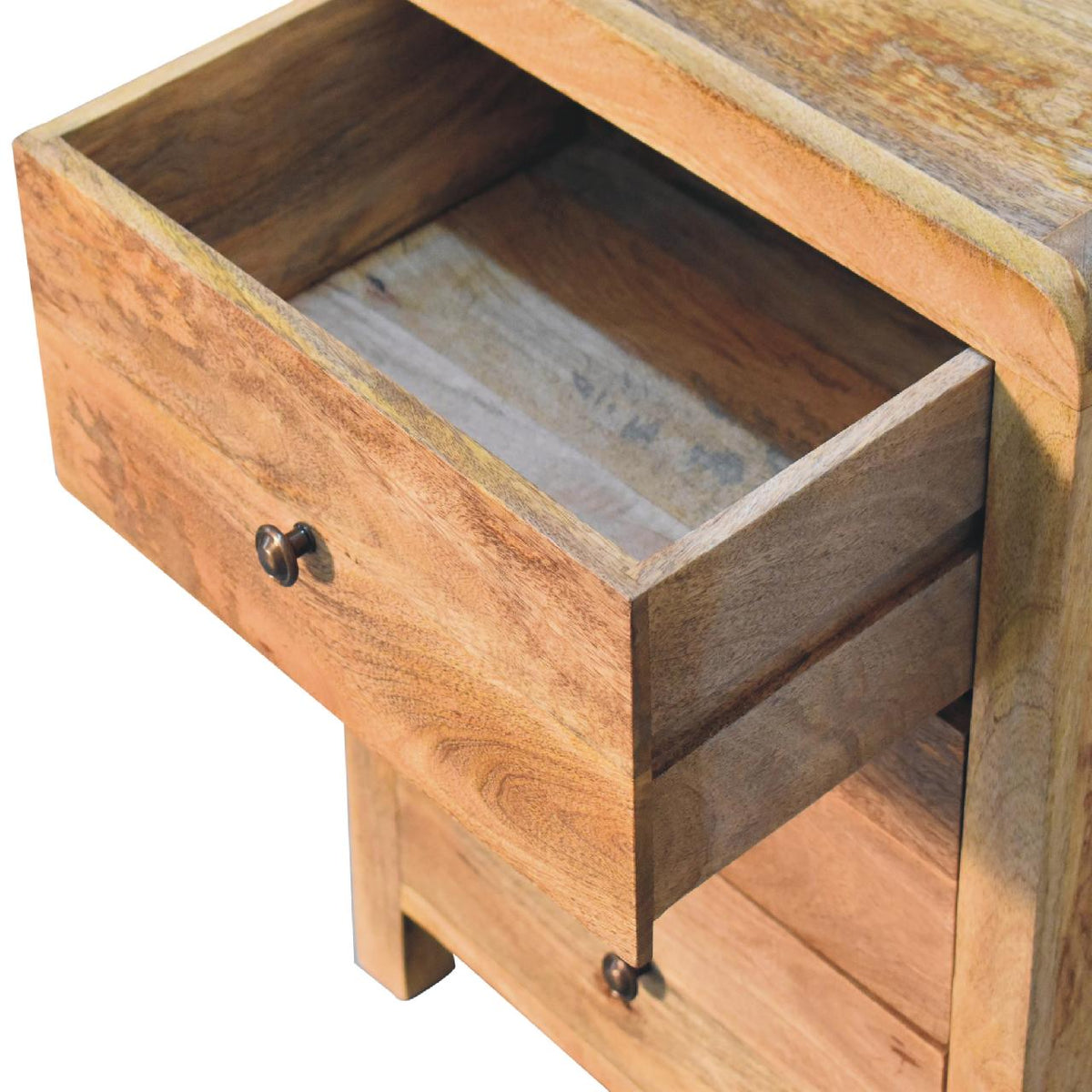 Aspen Mango Wood 3 Drawer Bedside Table