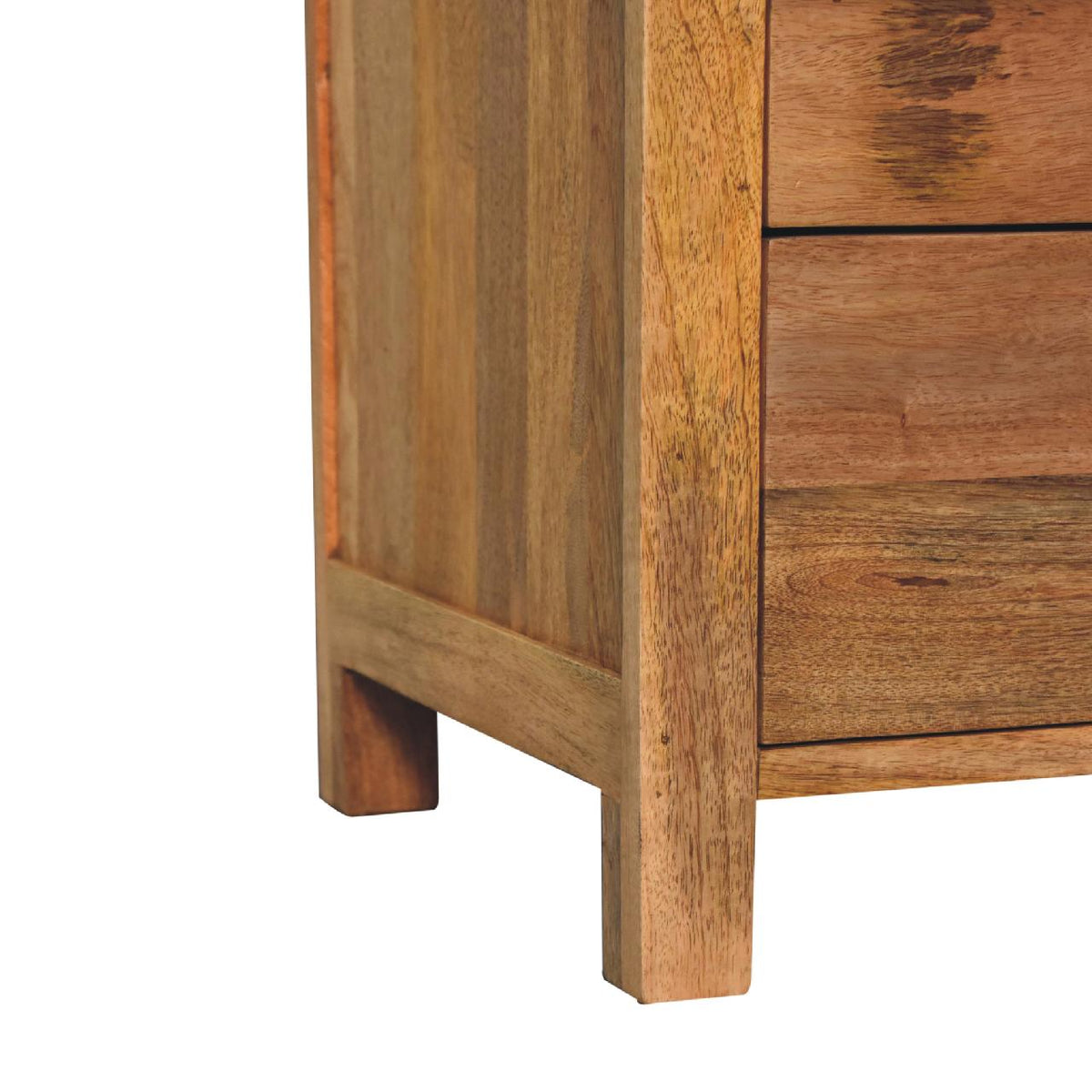 Aspen Mango Wood 3 Drawer Bedside Table