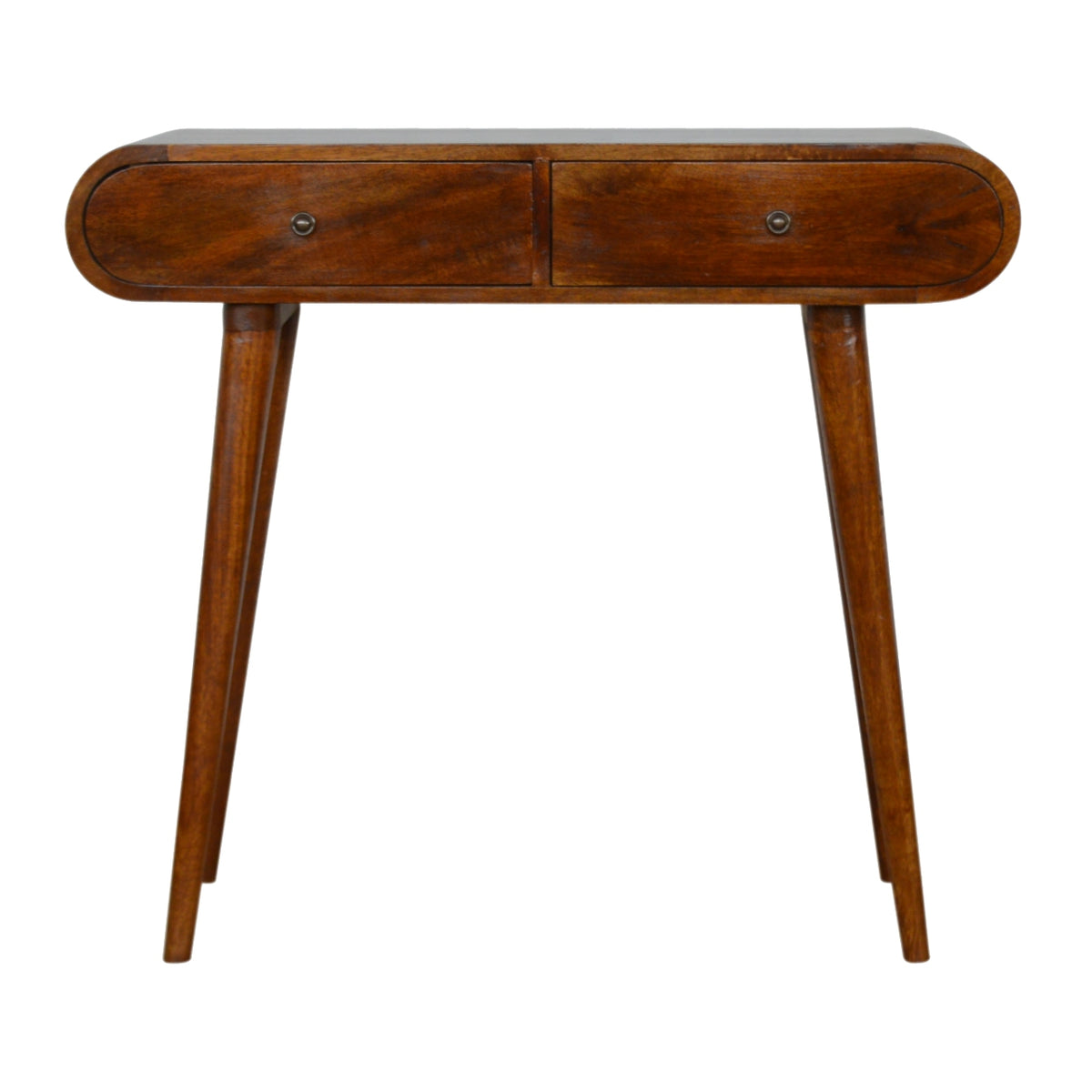 Chestnut Mango Wood Console Table 2-Drawer