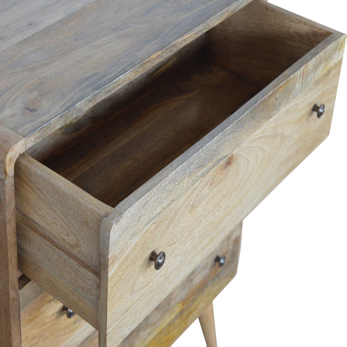 Mango Wood Curved 3 Drawer Chest