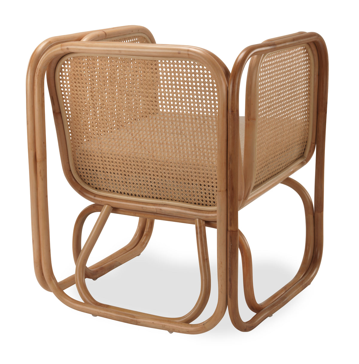 Indoor Rattan Iconic Chair with Latte Cushion
