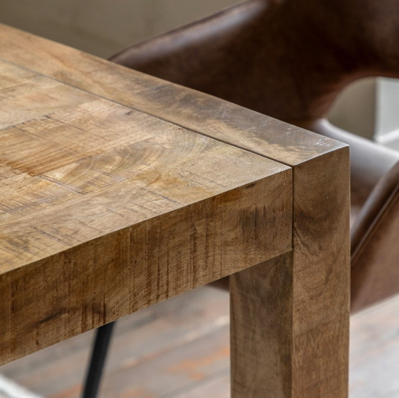 Idaho Mango Wood Dining Table in Natural