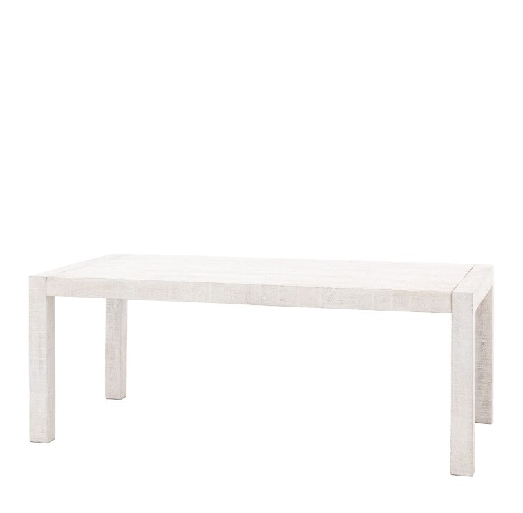 Idaho Mango Wood Dining Table in Whitewash