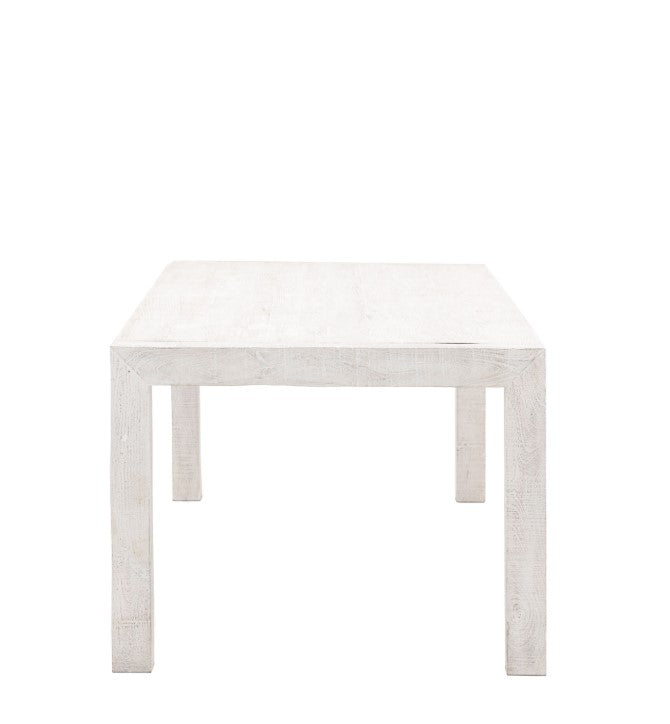 Idaho Mango Wood Dining Table in Whitewash