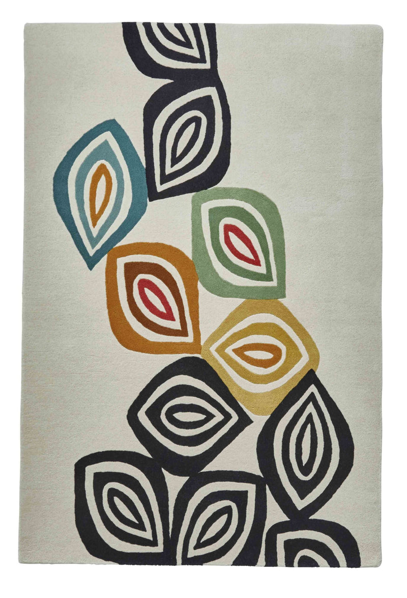 artisanal leaf tufted rug 2 sizes available