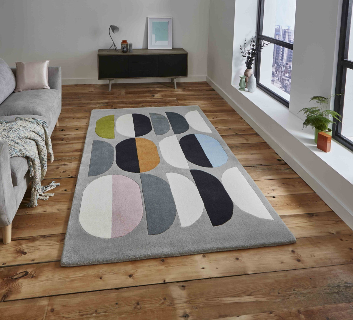 artisanal leaf tufted rug 2 sizes available