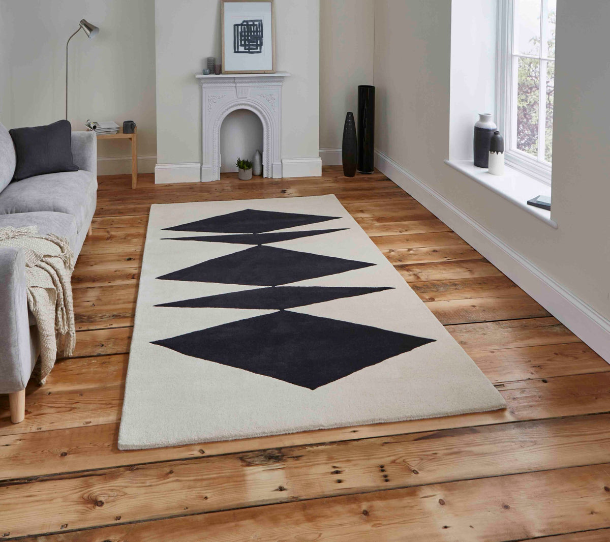 artisanal leaf tufted rug 2 sizes available