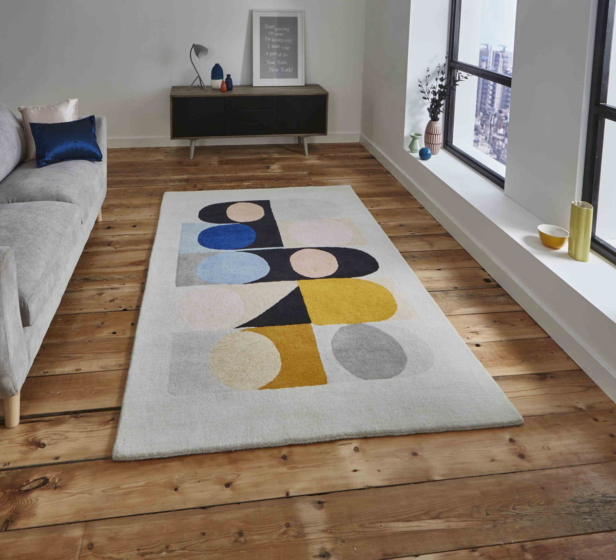 artisanal leaf tufted rug 2 sizes available