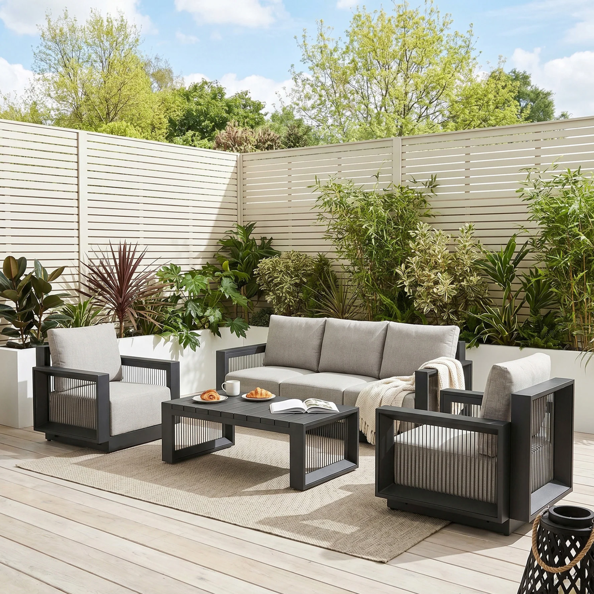 Isola Outdoor Lounge Set - Onyx - 5 Seater