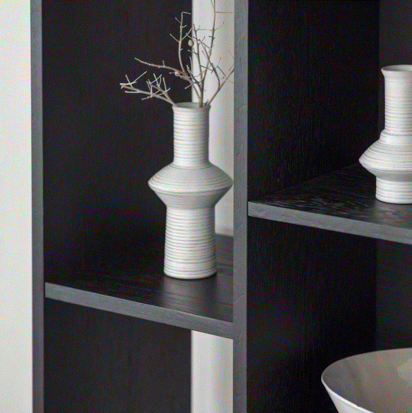 Bartivio Black & Brown Wooden Display Unit