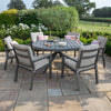 Jersey 6 Seat Round Dining Set - Dove Grey