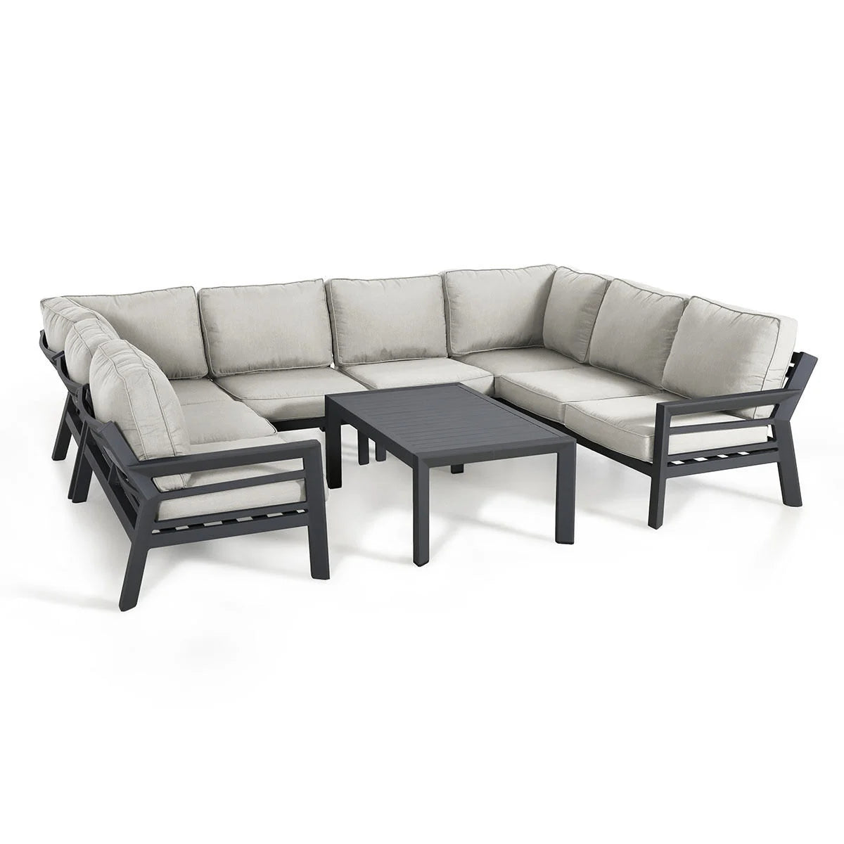 Desser Jersey U-Shaped Sofa Set Grey