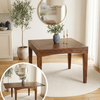 Juliet 90-180cm Walnut Dining Table - Square Extendable Rectangular Top
