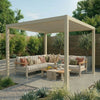 Juno Latte Pergola Aluminium Rectangular 3m x 3m - Frame Only