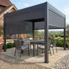 Juno Pergola Aluminium Rectangular 3m x 3m with Side Panels - Grey