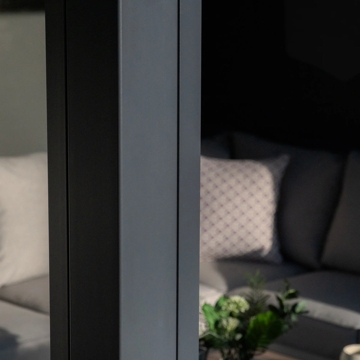 Juno Pergola Aluminium Rectangular 3m x 3m with Side Panels - Grey