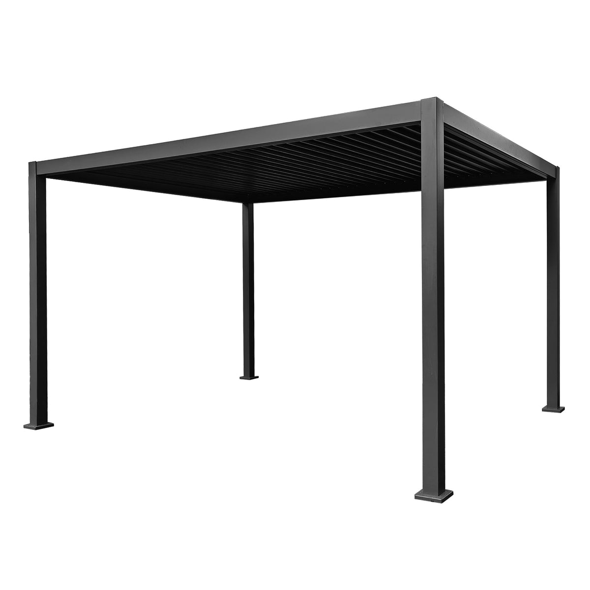Juno Pergola Aluminium Rectangular 3m x 4m - Frame Only - Grey