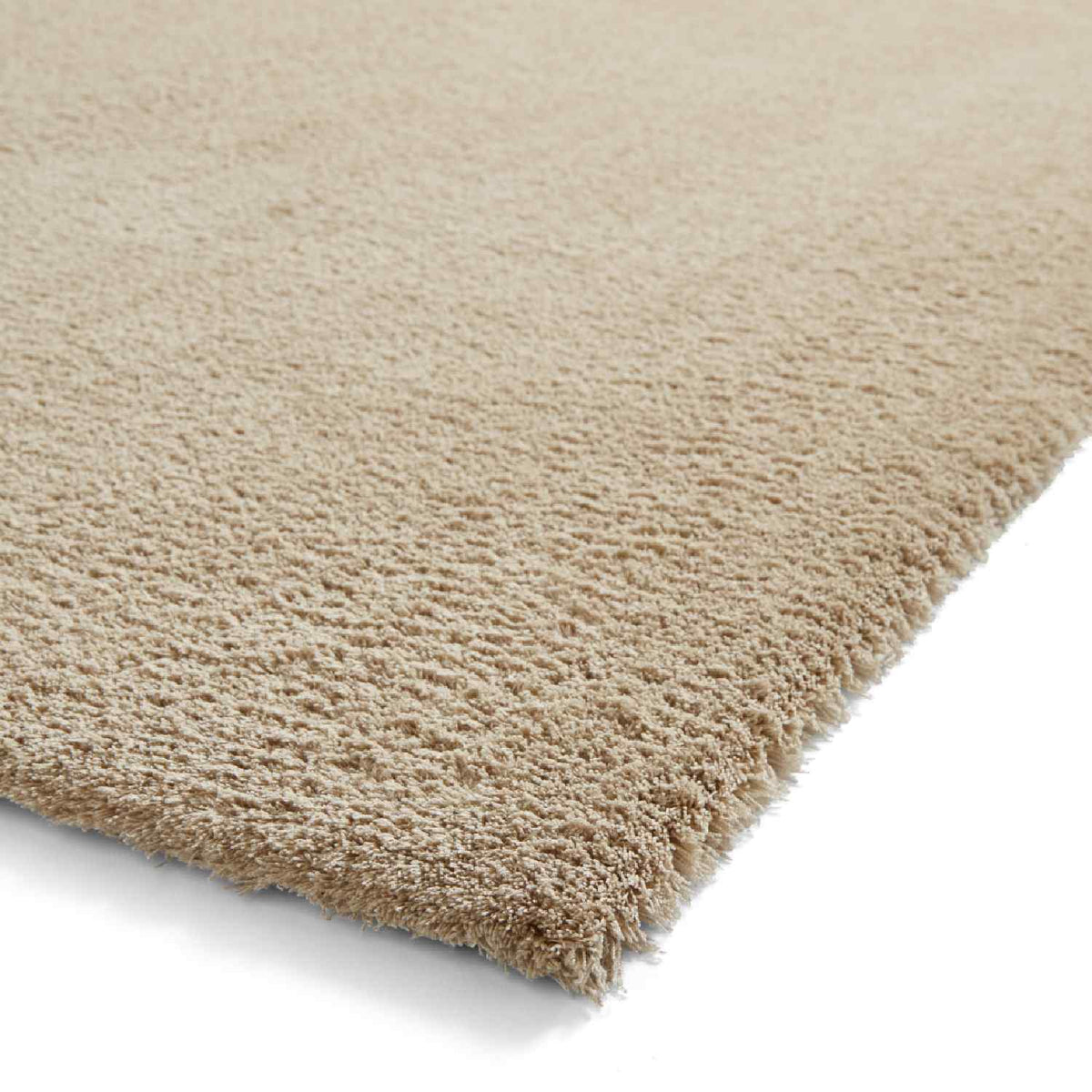 eco washable shaggy rug in beige 3 sizes available