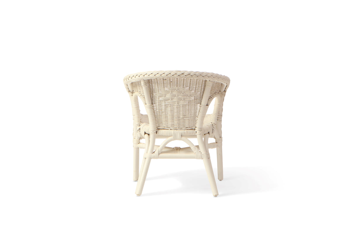 Kids Wicker Loom Chair – White – Desser - Main Image