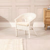 Kids Wicker Loom Chair with Cushion - White